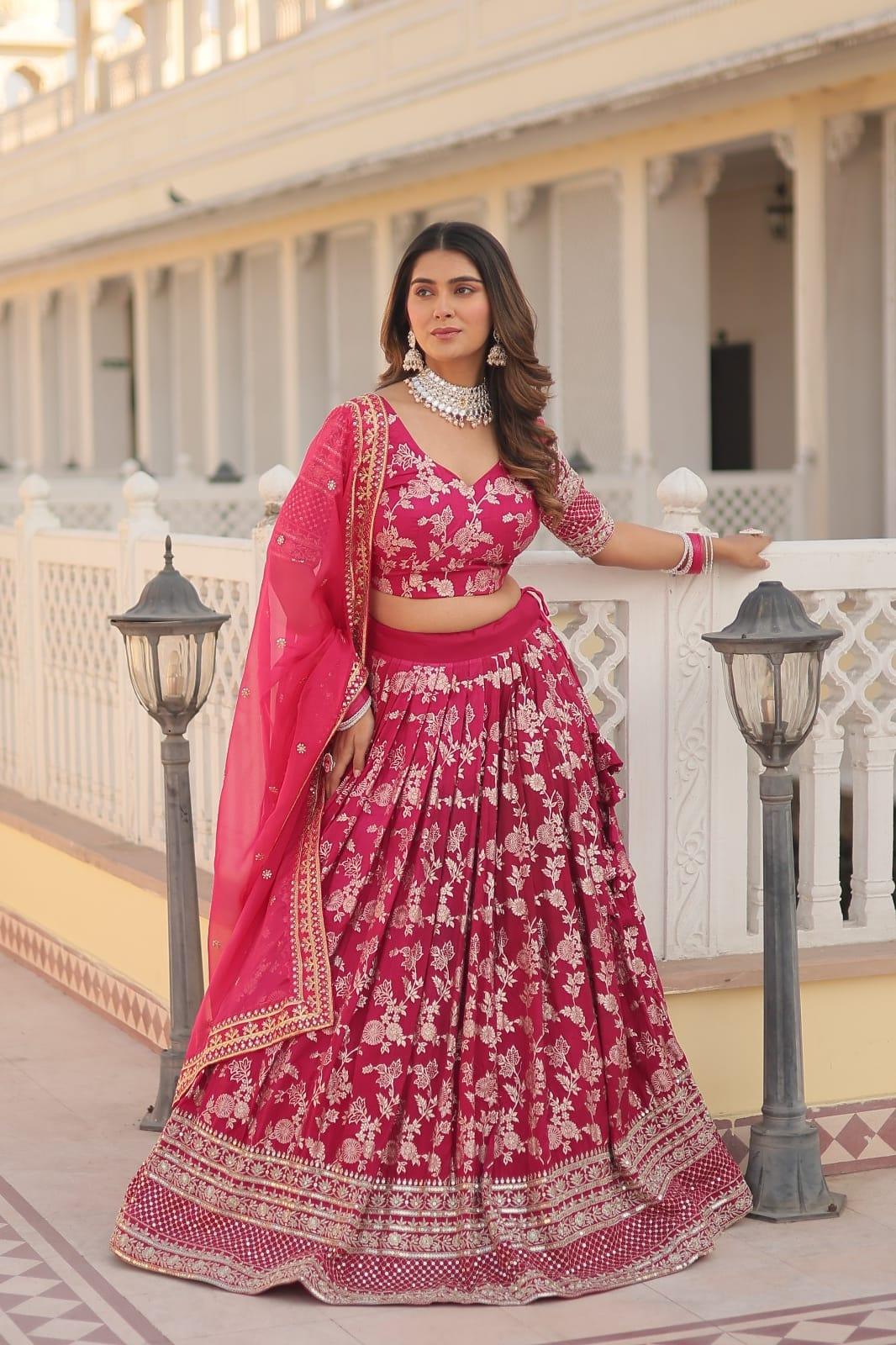 Pure Viscose Jacquard Lehenga Choli - Gracious You