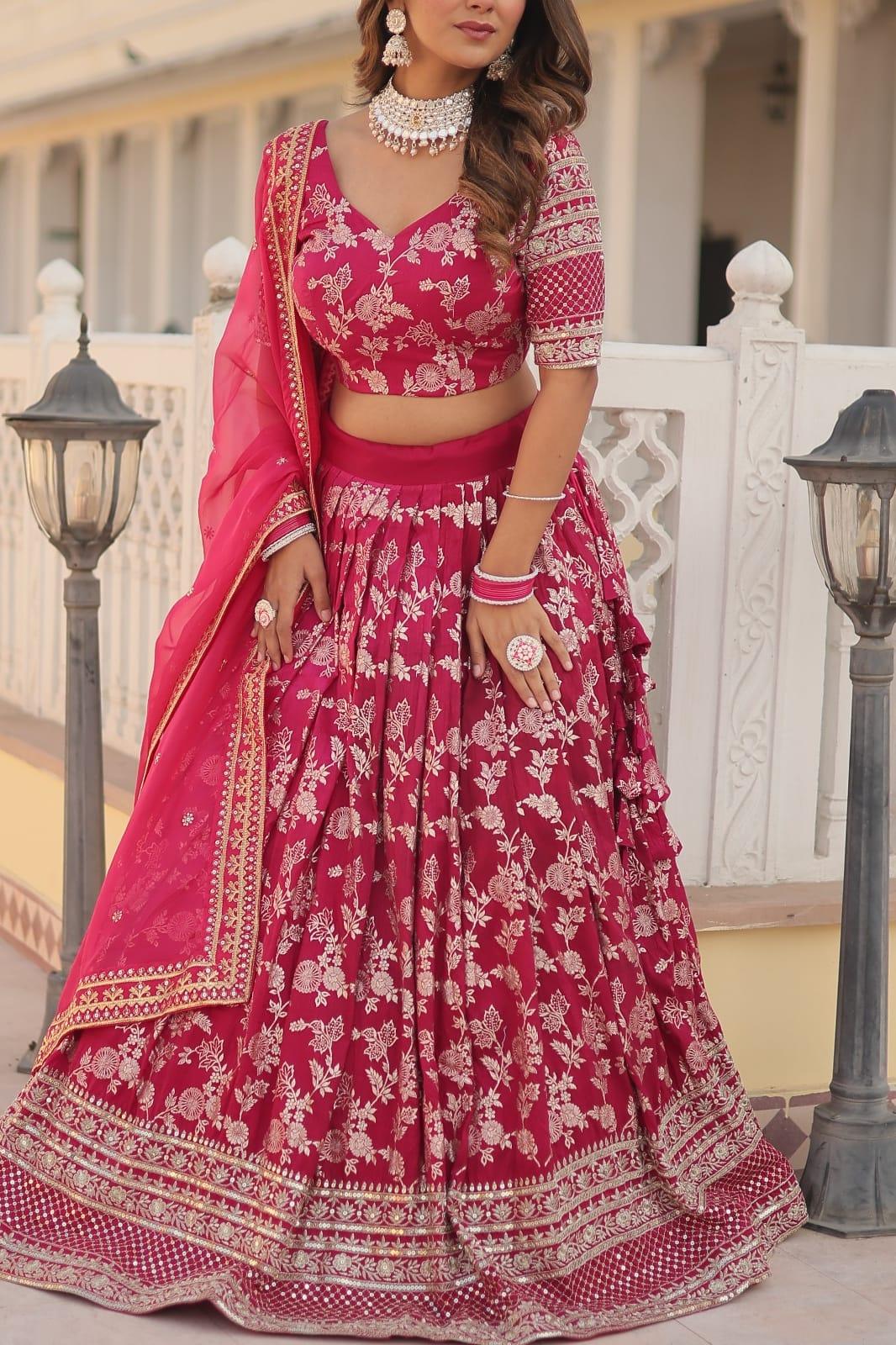 Pure Viscose Jacquard Lehenga Choli - Gracious You