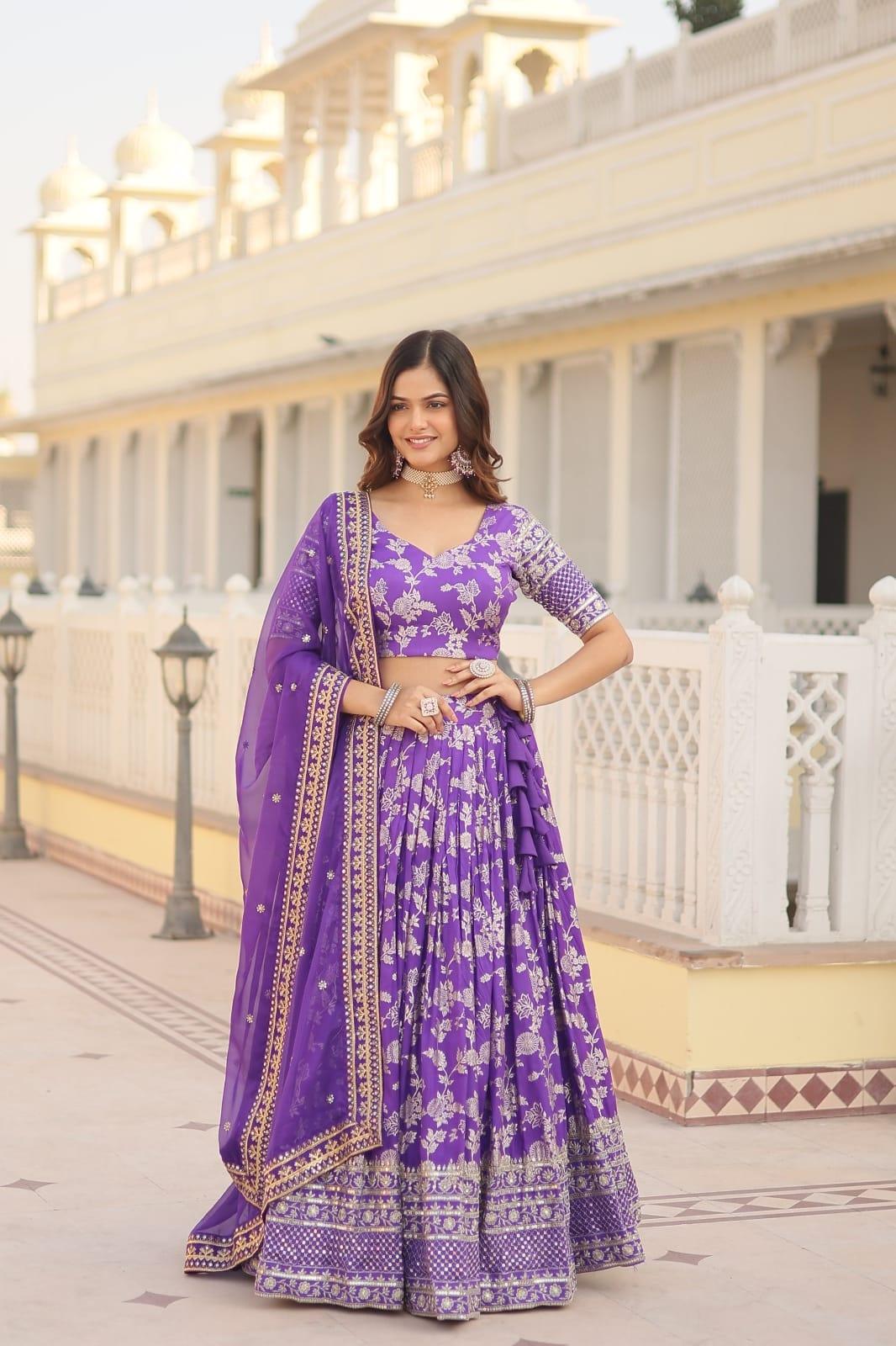 Pure Viscose Jacquard Lehenga Choli - Gracious You
