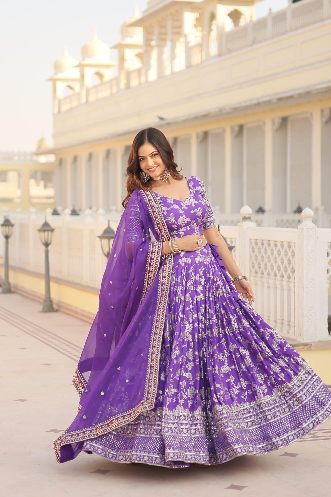 Pure Viscose Jacquard Lehenga Choli - Gracious You