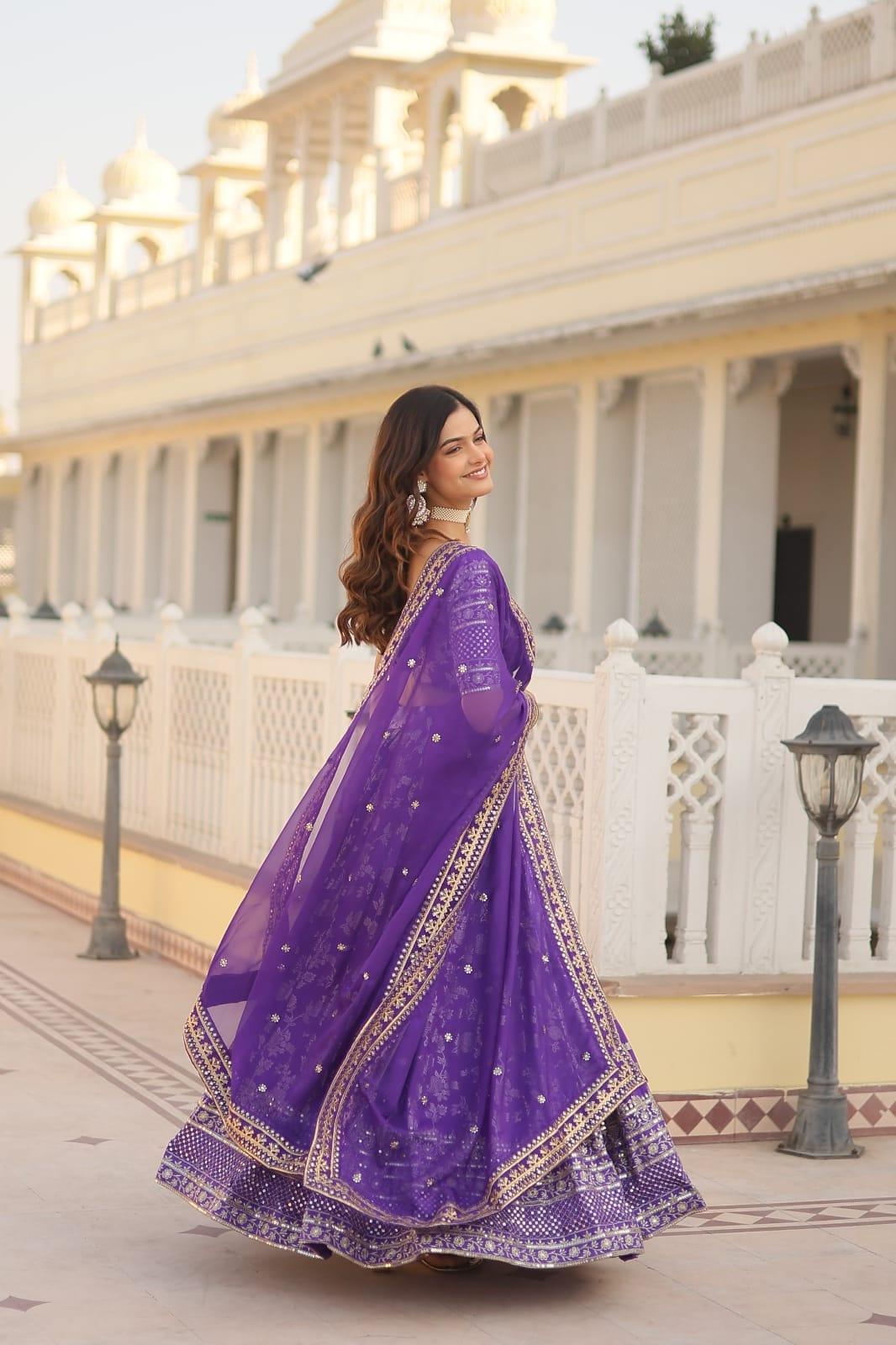 Pure Viscose Jacquard Lehenga Choli - Gracious You
