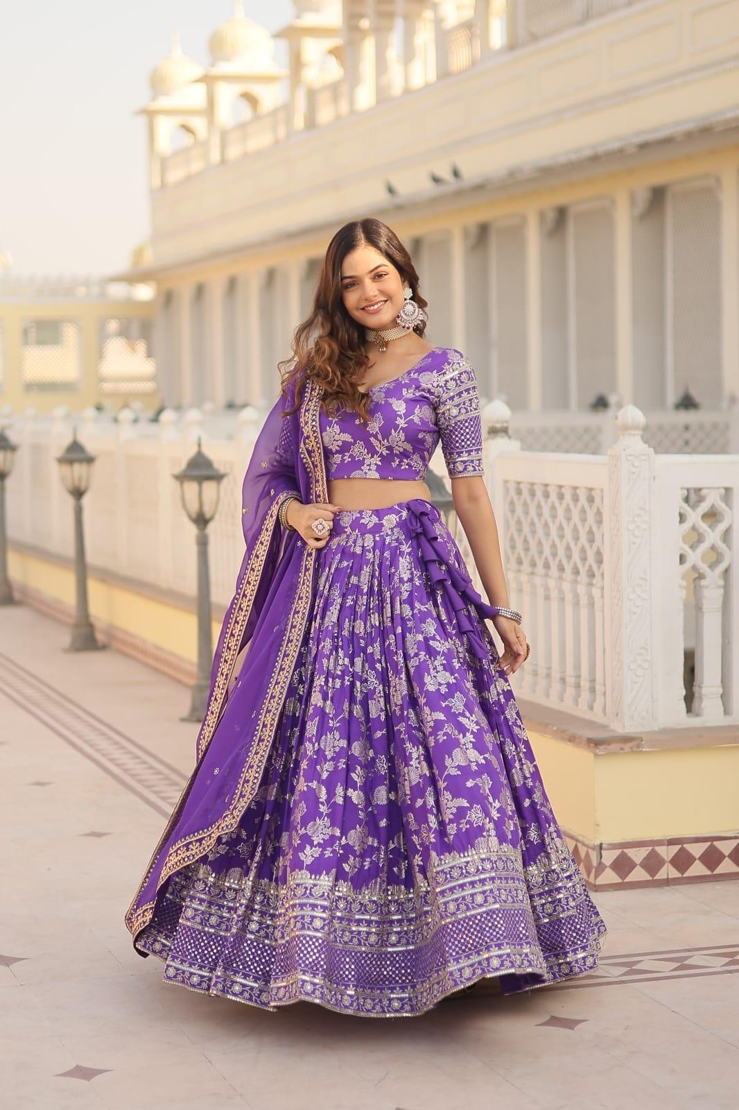 Pure Viscose Jacquard Lehenga Choli - Gracious You
