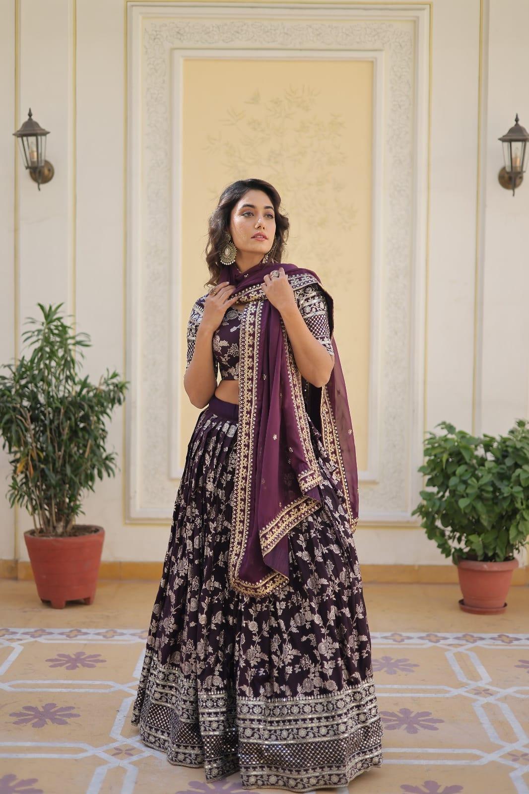 Pure Viscose Jacquard Lehenga Choli - Gracious You