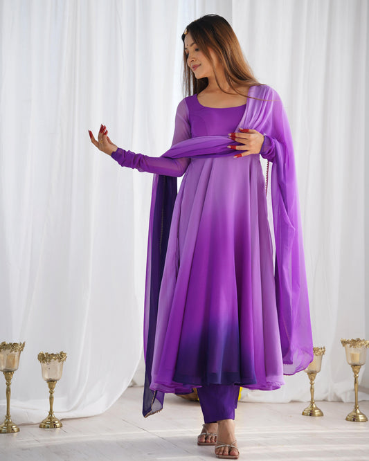 Soft Lavender Dream Anarkali Set
