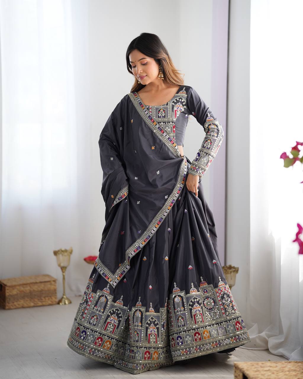 Noor-E-Sequin & Threadwork Lehenga Set