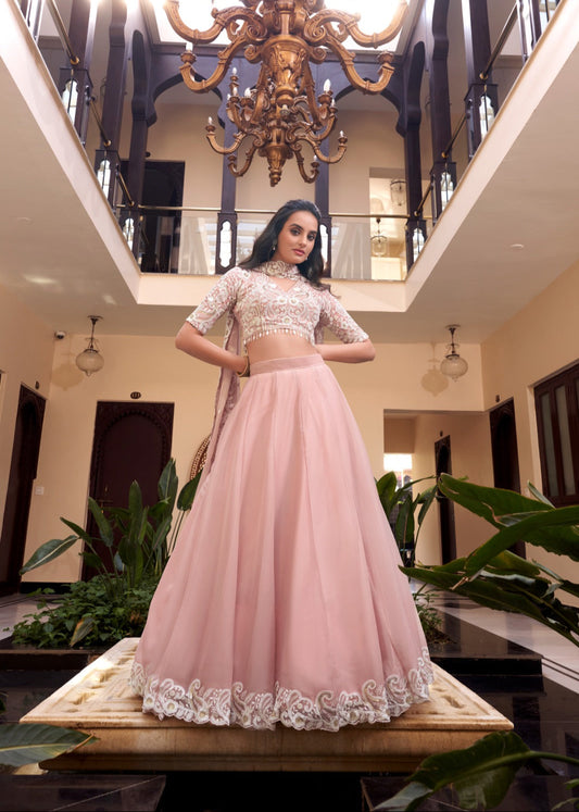 Pearl-Coded Embellished Lehenga Set