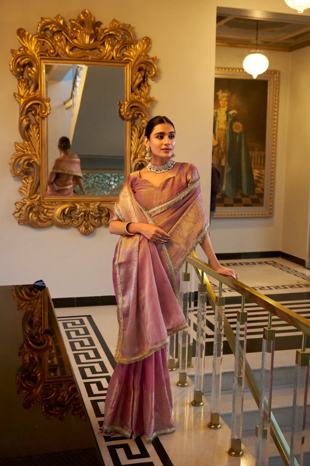 Soft Shimmer In Zari & Sequins Saree