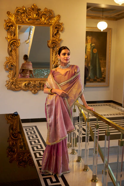 Soft Shimmer In Zari & Sequins Saree