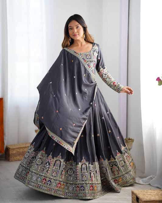 Noor-E-Sequin & Threadwork Lehenga Set