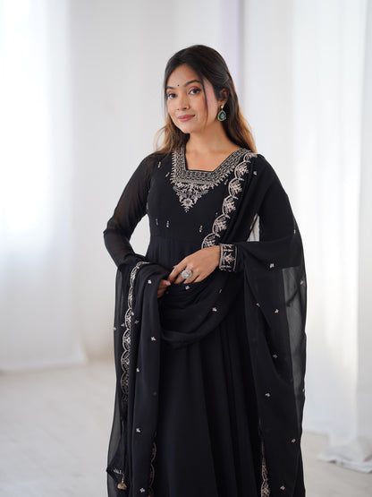 Majestic Bloom Embroidered Anarkali