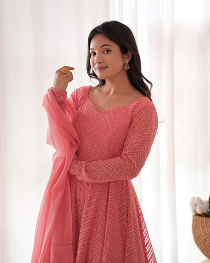 The Classic Lucknowi Anarkali Set