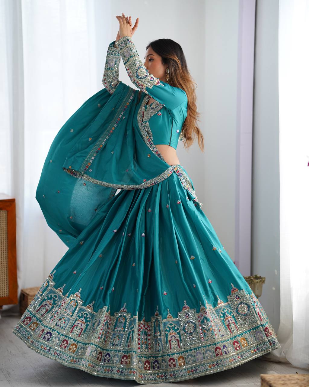 Noor-E-Sequin & Threadwork Lehenga Set
