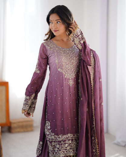 Graceful Dual Shaded Sharara Sets
