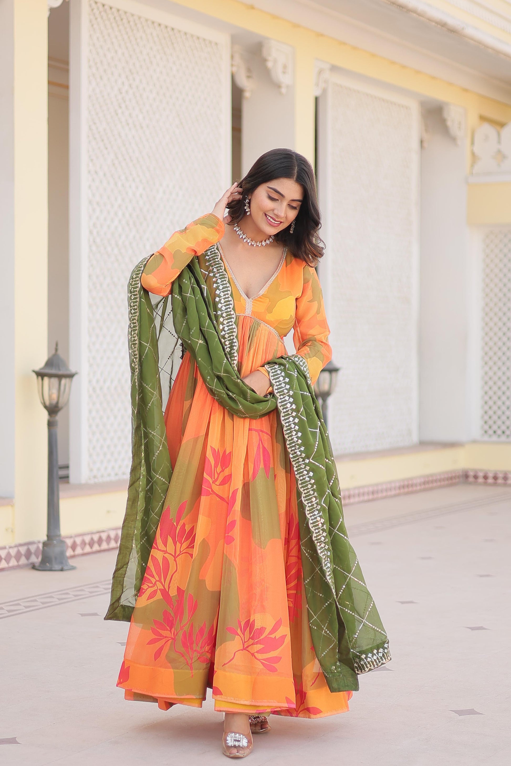 Floral Anarkali Suit - Gracious You
