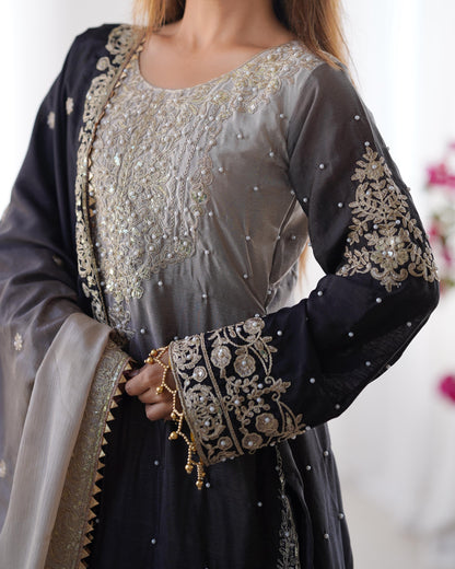Graceful Dual Shaded Sharara Sets