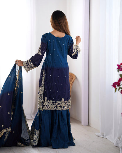 Graceful Dual Shaded Sharara Sets