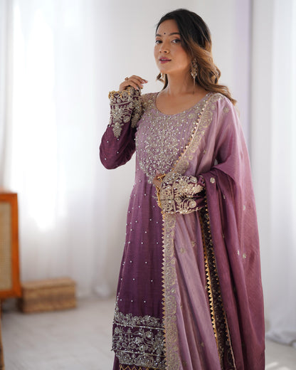 Graceful Dual Shaded Sharara Sets