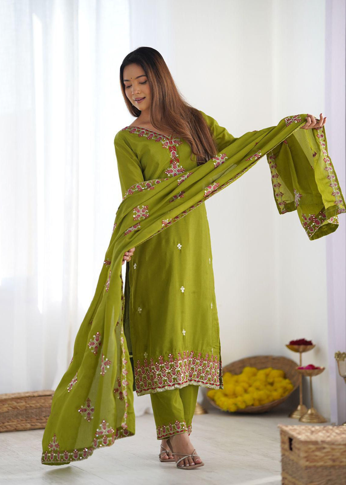 Summer Ease Embroidered Kurta Set