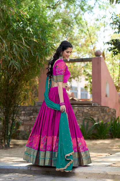 Stunning Cotton Silk Lehenga Set