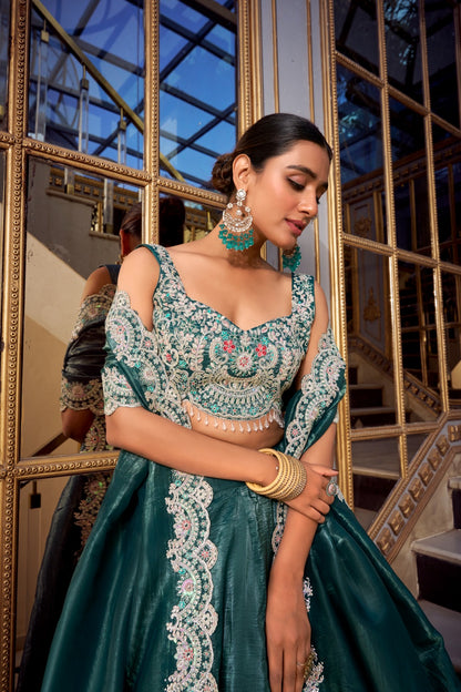 Softly Shining Gold Crush Lehenga Collection