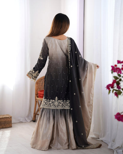 Graceful Dual Shaded Sharara Sets
