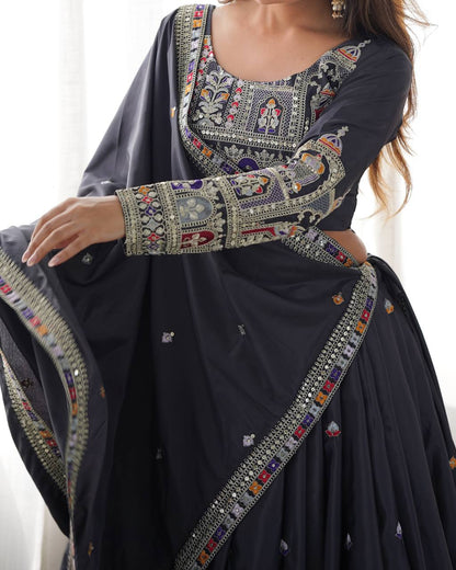 Noor-E-Sequin & Threadwork Lehenga Set