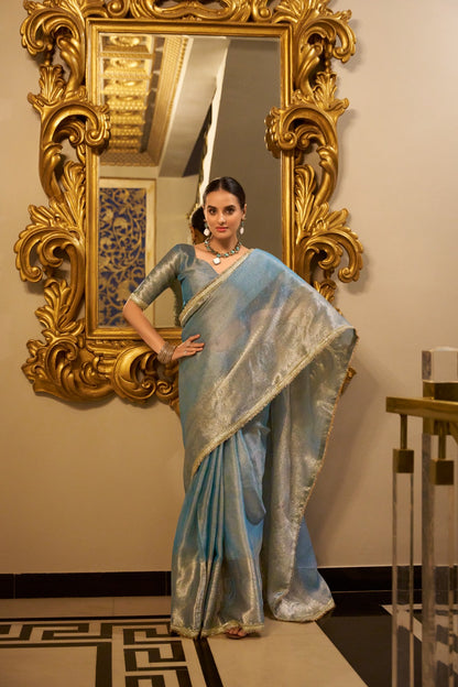 Soft Shimmer In Zari & Sequins Saree