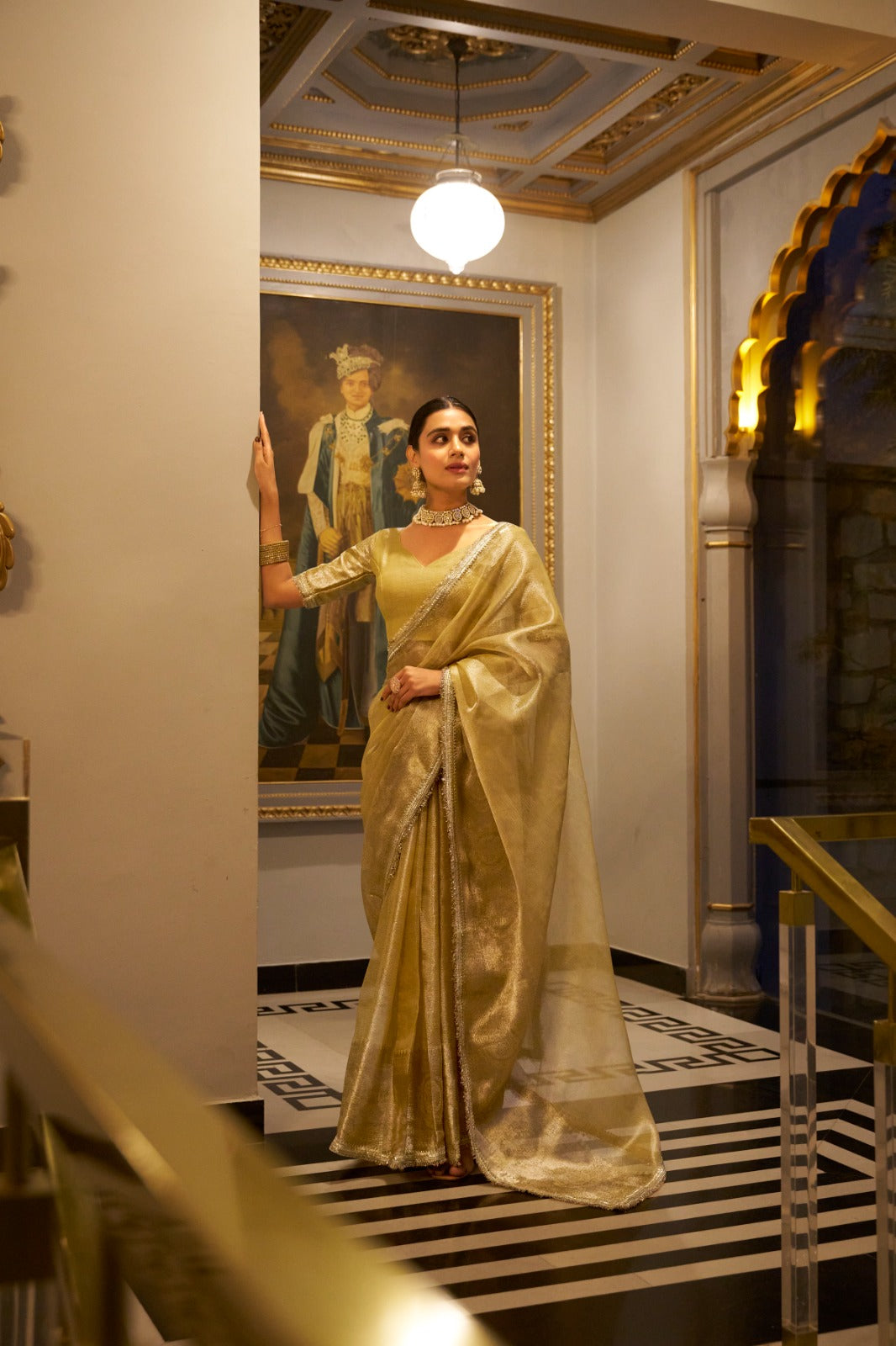Soft Shimmer In Zari & Sequins Saree