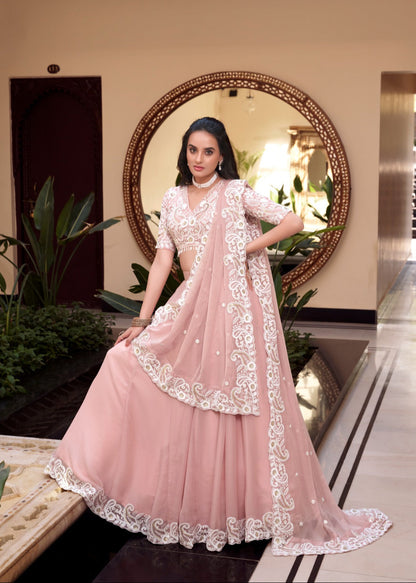 Pearl-Coded Embellished Lehenga Set