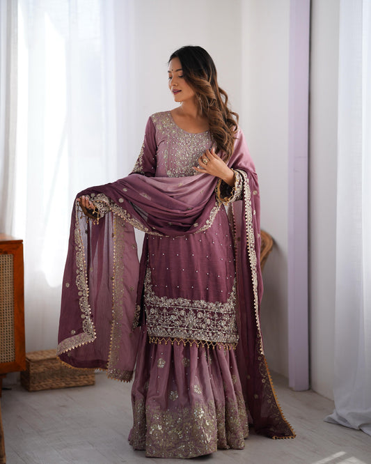 Graceful Dual Shaded Sharara Sets