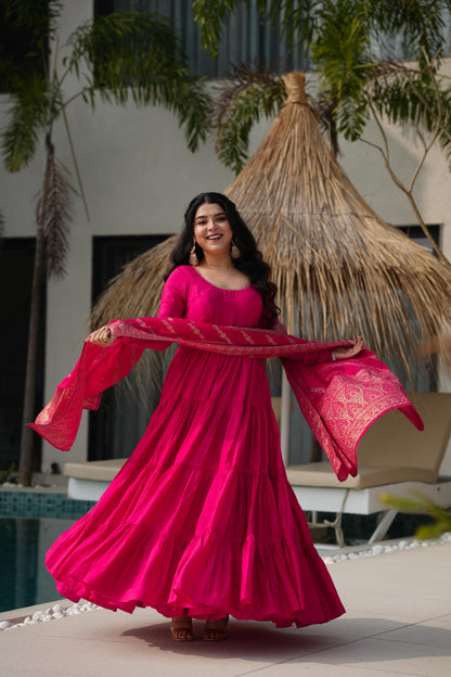 Festive Bloom Anarkali Edit
