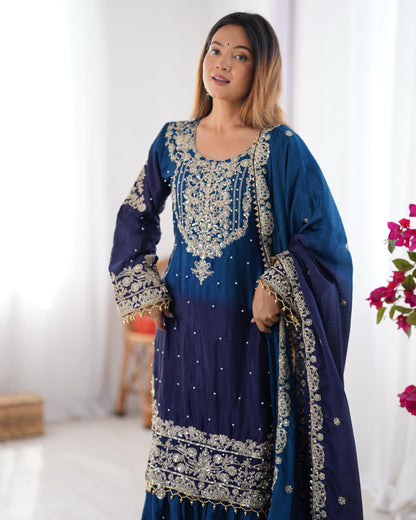 Graceful Dual Shaded Sharara Sets