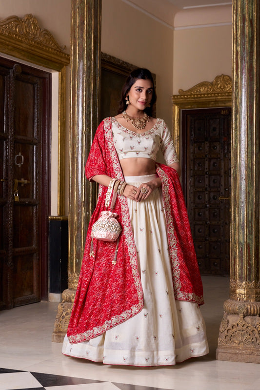 Subtle Shine Vichitra Silk Lehenga