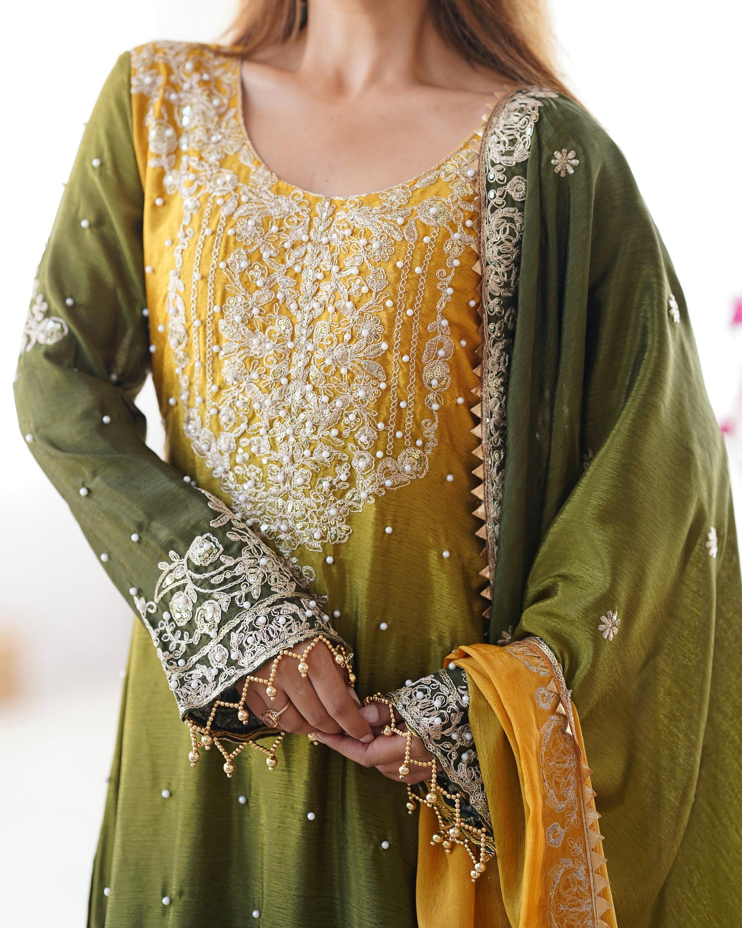 Graceful Dual Shaded Sharara Sets