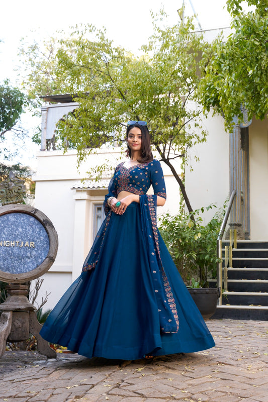 Soft Glamour Georgette Flair Lehenga