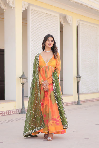 Floral Anarkali Suit - Gracious You